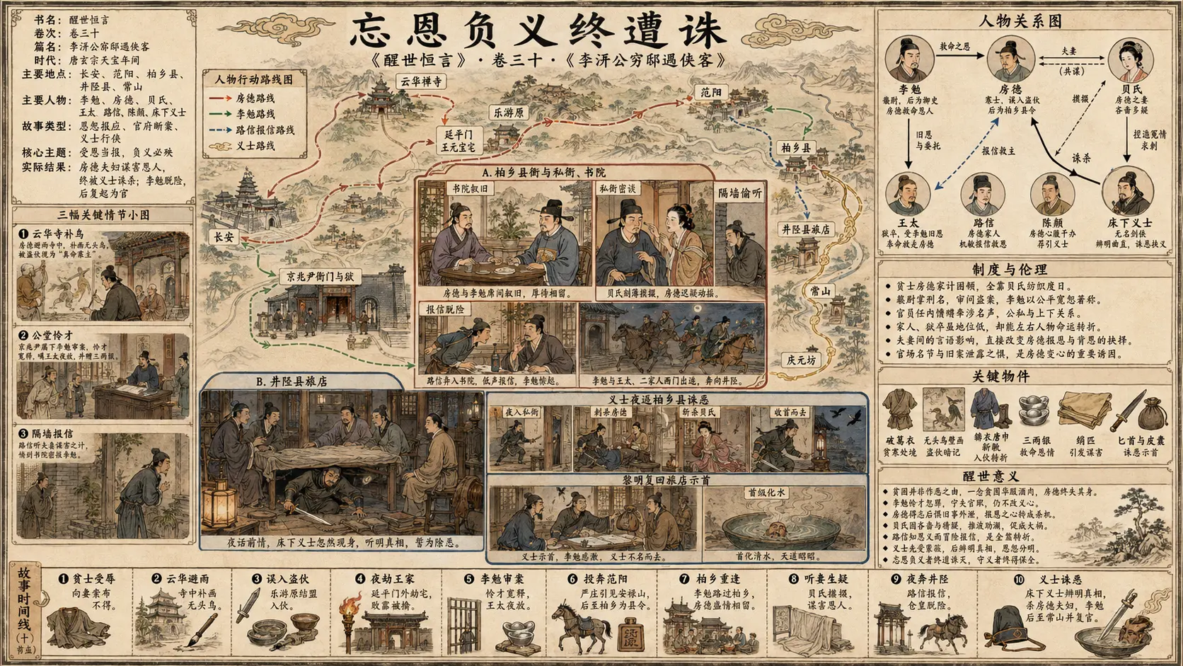 《醒世恒言》正文 卷三十李汧公穷邸遇侠客章节配图