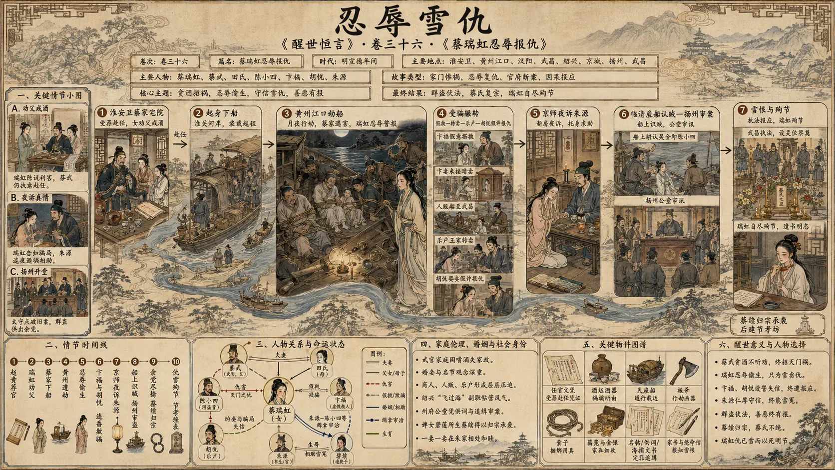 《醒世恒言》正文 卷三十六蔡瑞虹忍辱报仇章节配图