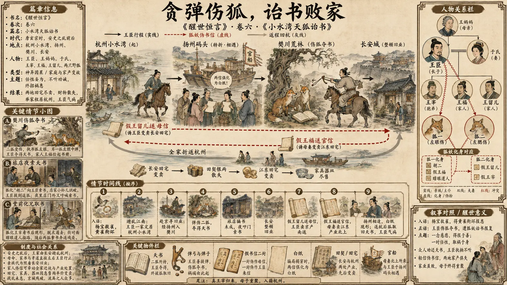 《醒世恒言》正文 卷六小水湾天狐诒书章节配图