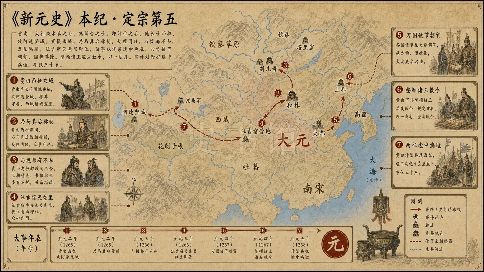 《新元史》本纪 定宗第五章节配图