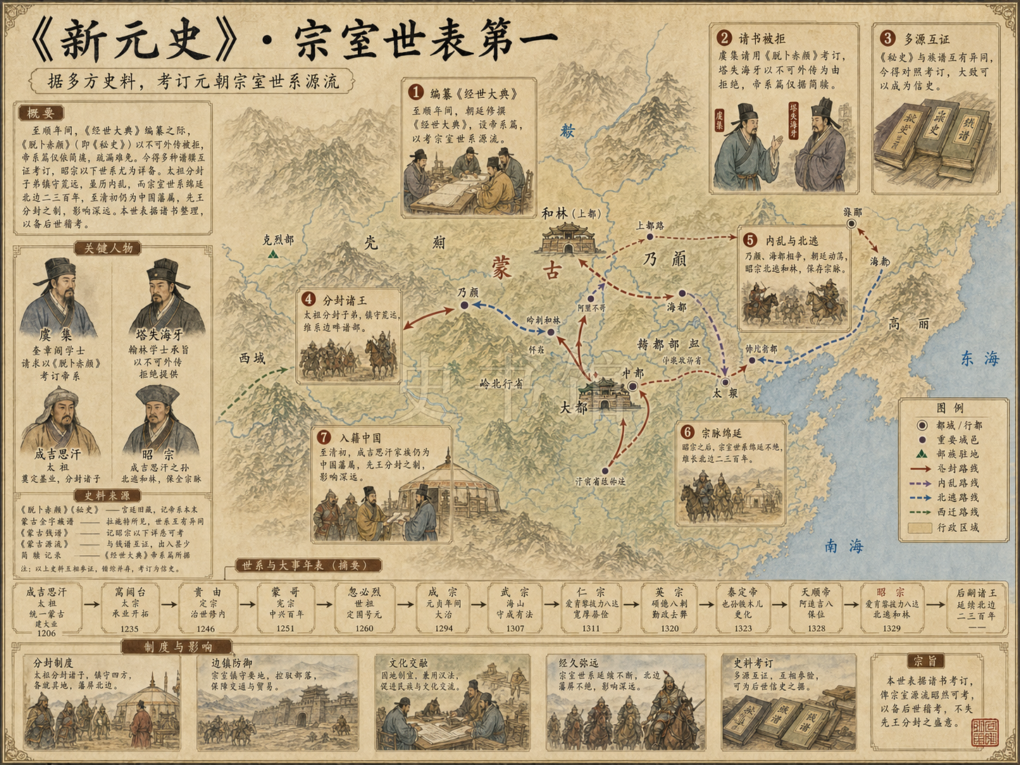 《新元史》表 宗室世表第一章节配图