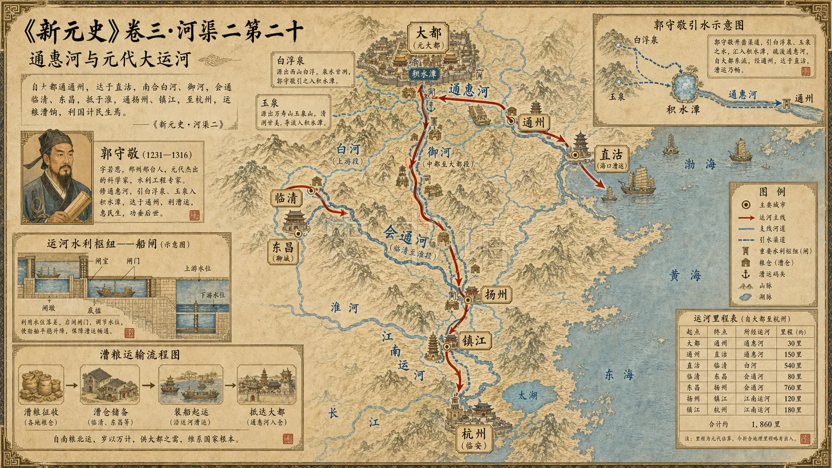 《新元史》志 河渠二第二十章节配图