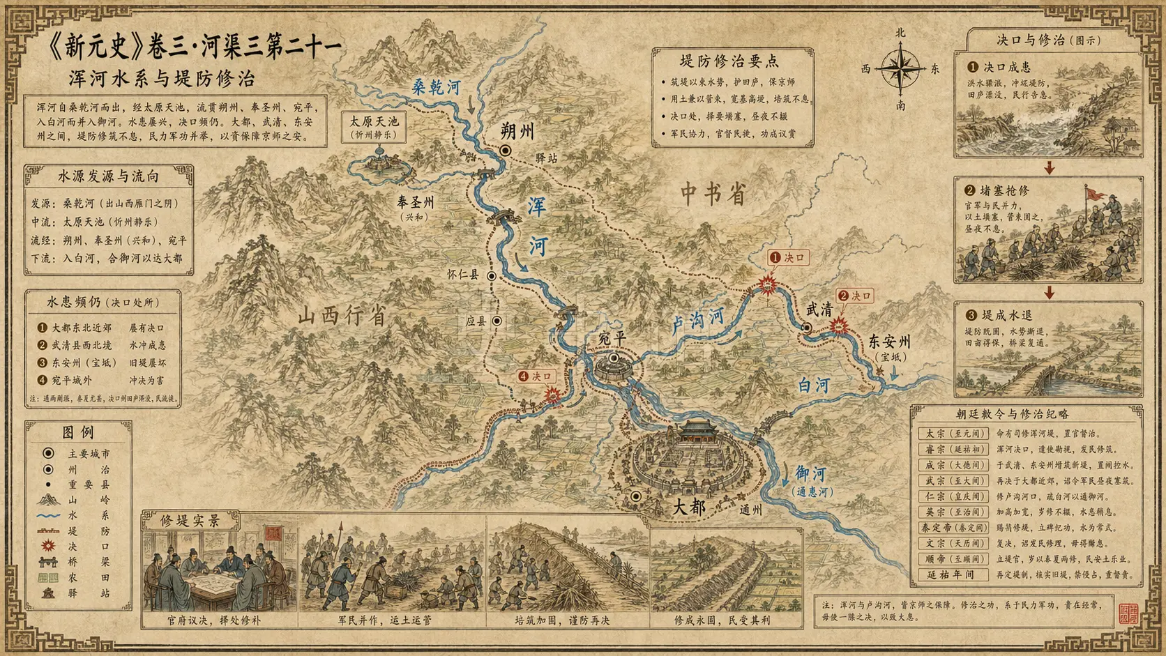 《新元史》志 河渠三第二十一章节配图
