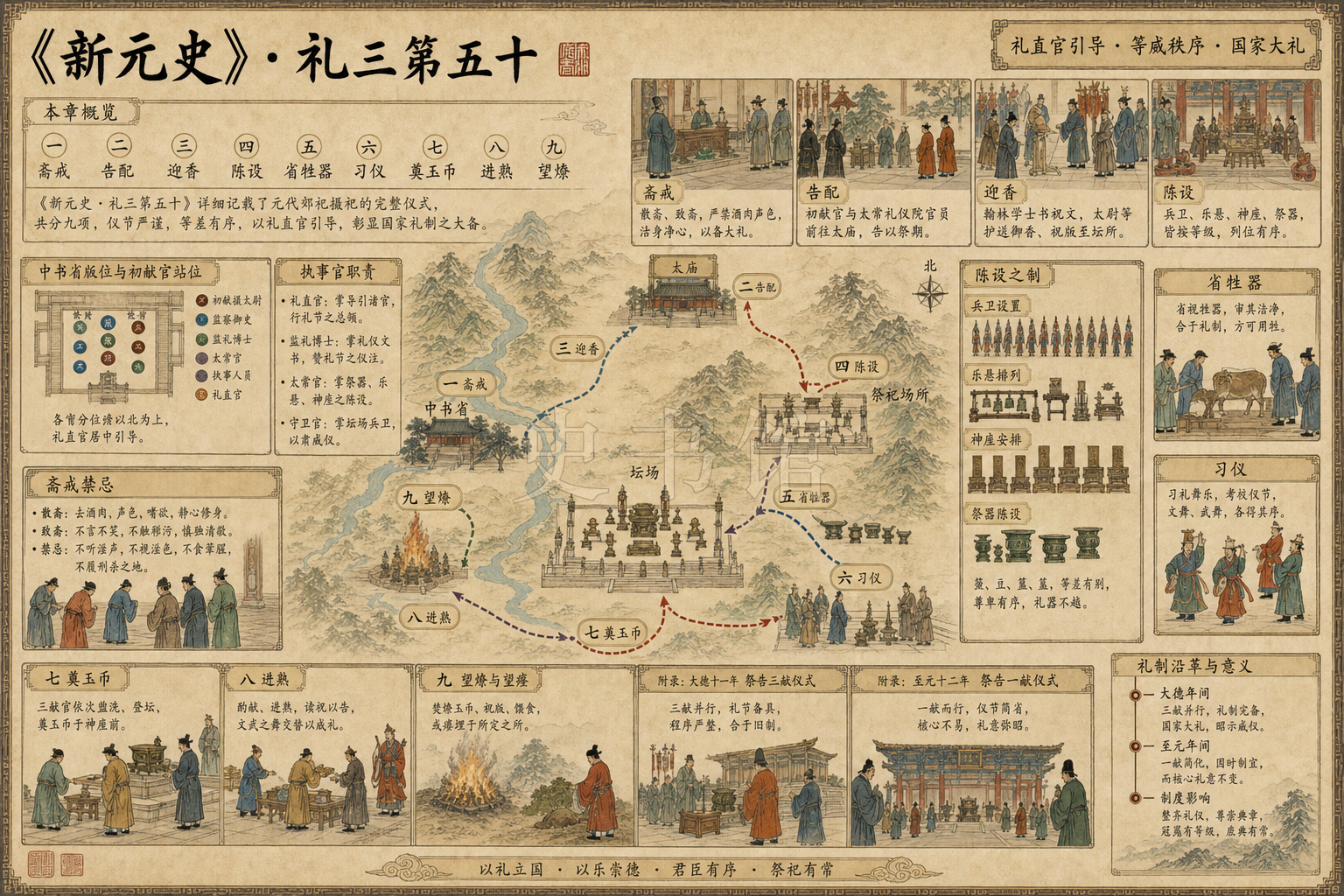 《新元史》志 礼三第五十章节配图