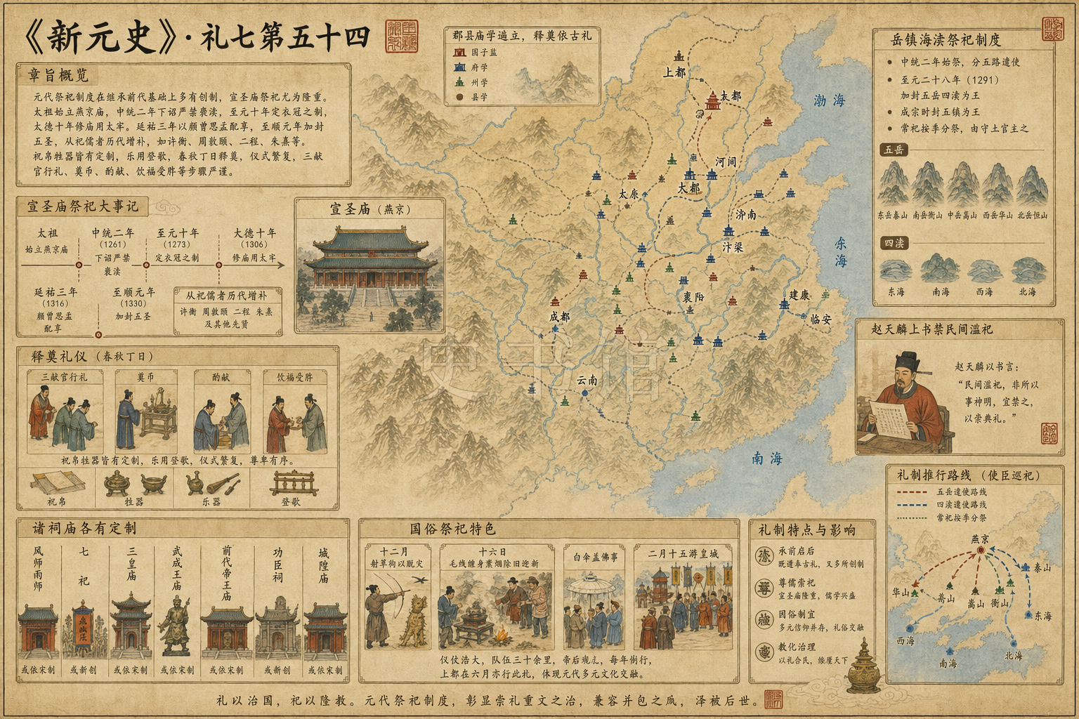 《新元史》志 礼七第五十四章节配图