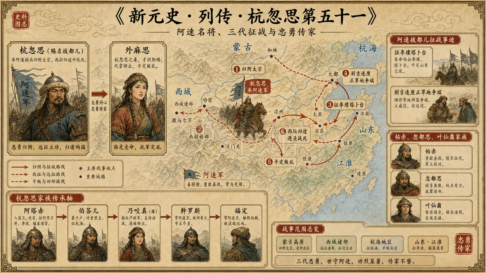 《新元史》列传 杭忽思第五十一章节配图
