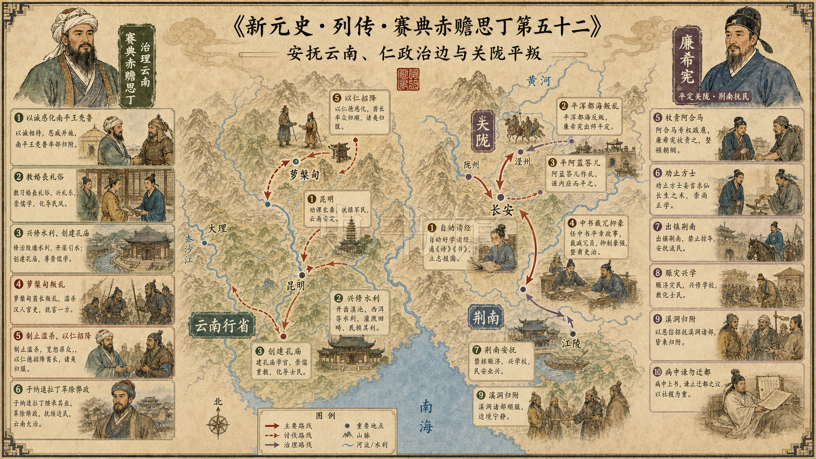 《新元史》列传 赛典赤赡思丁第五十二章节配图