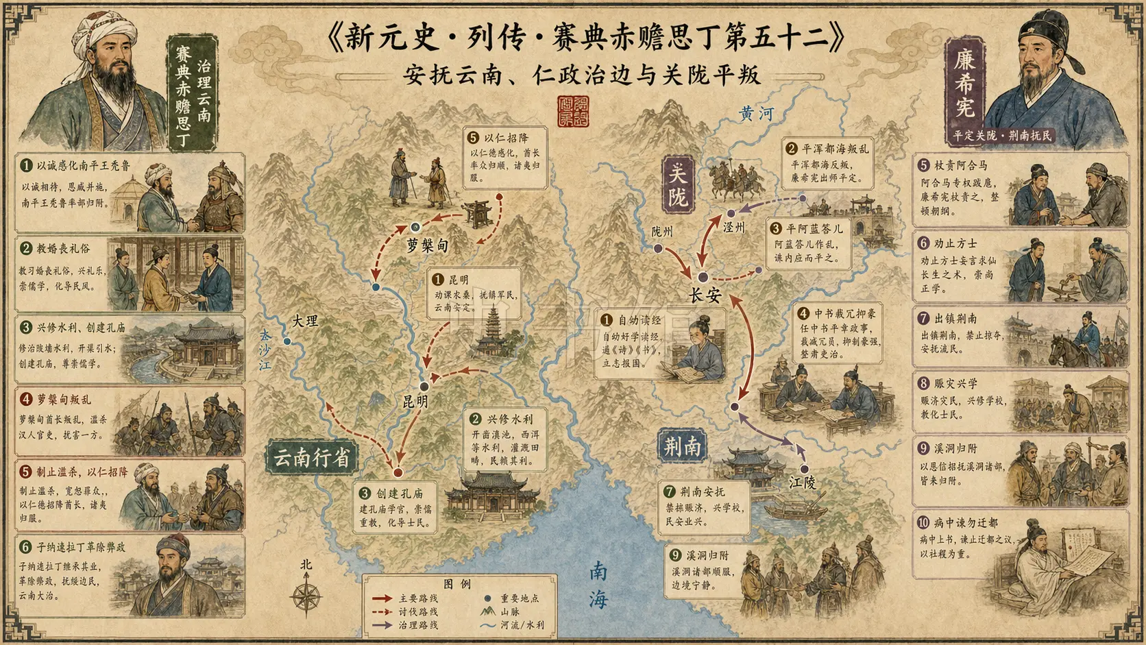 《新元史》列传 赛典赤赡思丁第五十二章节配图