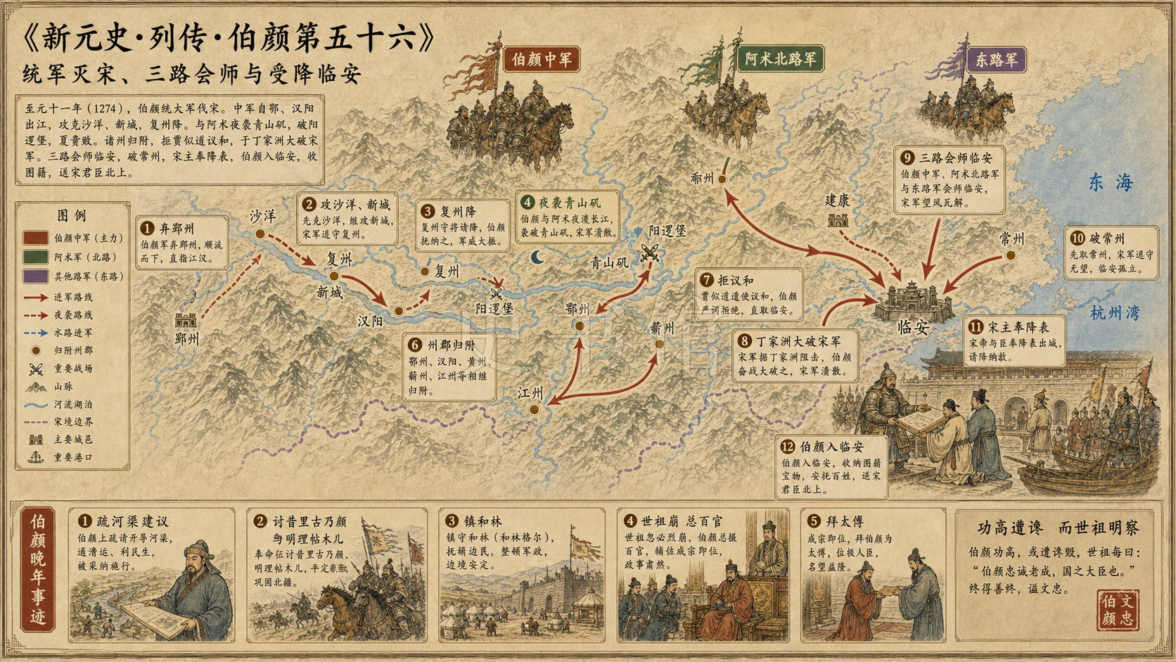 《新元史》列传 伯颜第五十六章节配图
