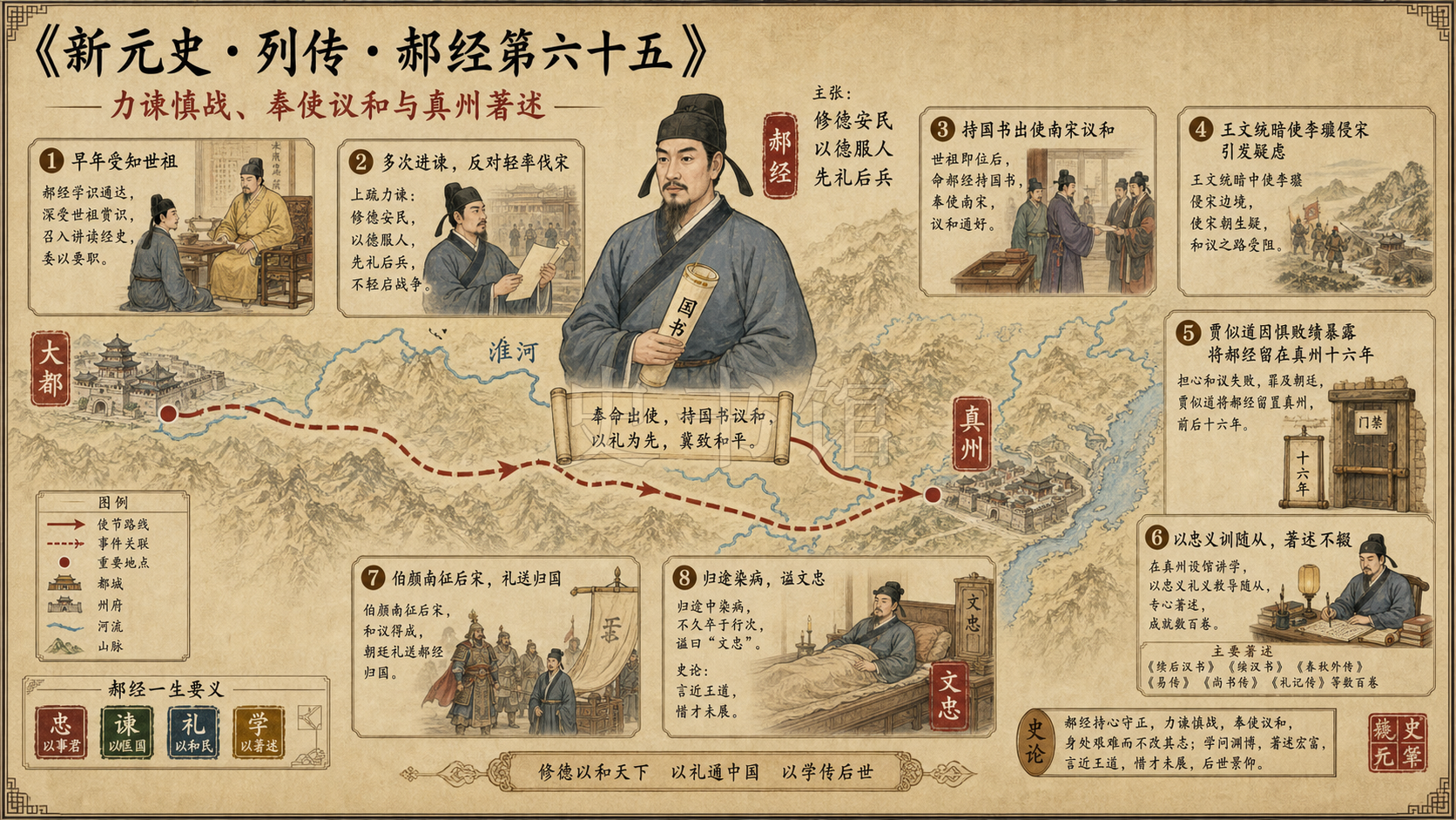 《新元史》列传 郝经第六十五章节配图