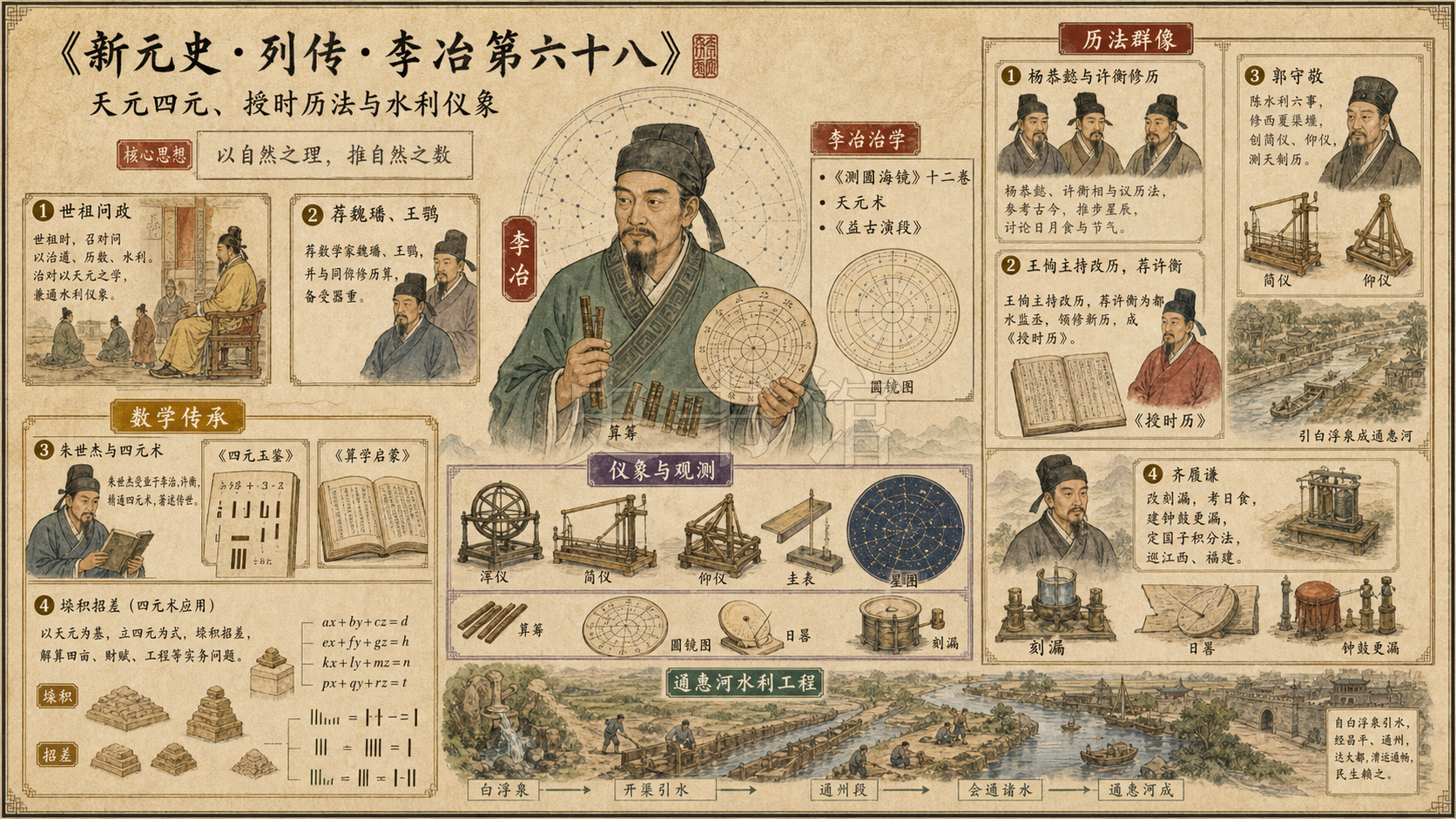 《新元史》列传 李冶第六十八章节配图
