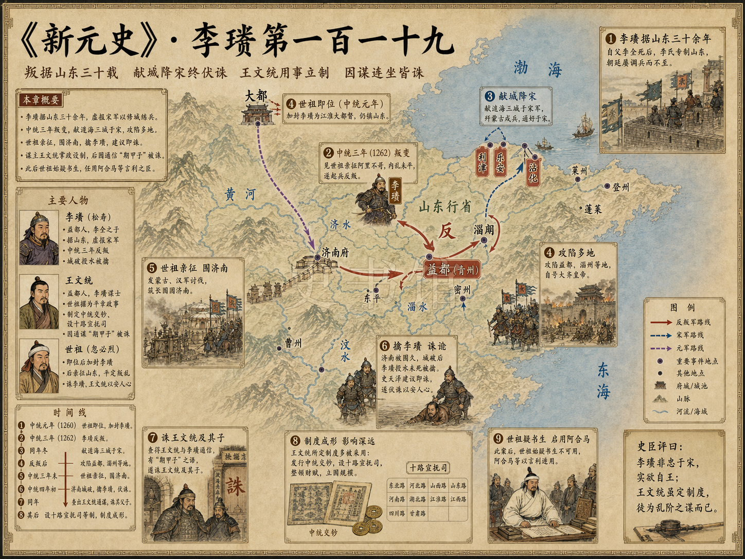 《新元史》列传 李璮第一百一十九章节配图