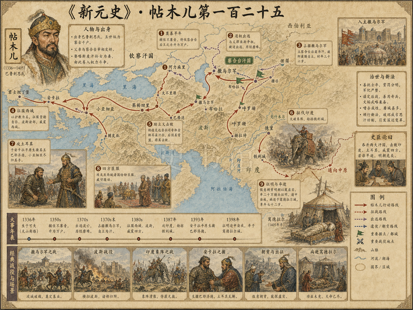 《新元史》列传 帖木儿第一百二十五章节配图