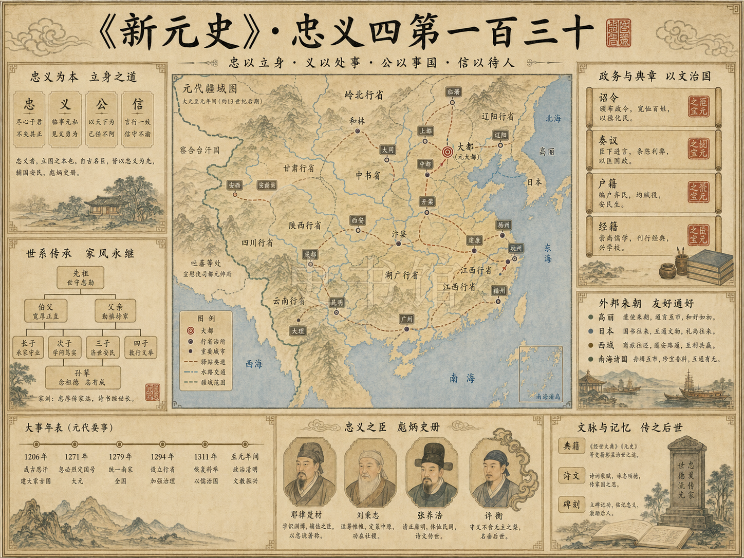 《新元史》列传 忠义四第一百三十章节配图