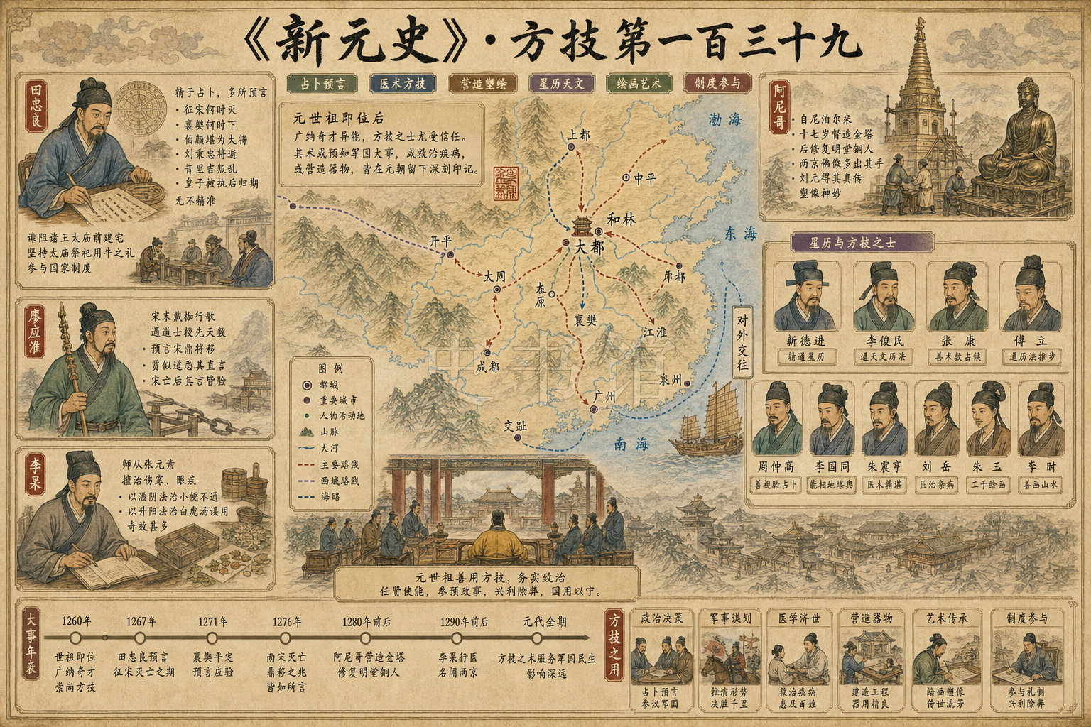 《新元史》列传 方技第一百三十九章节配图
