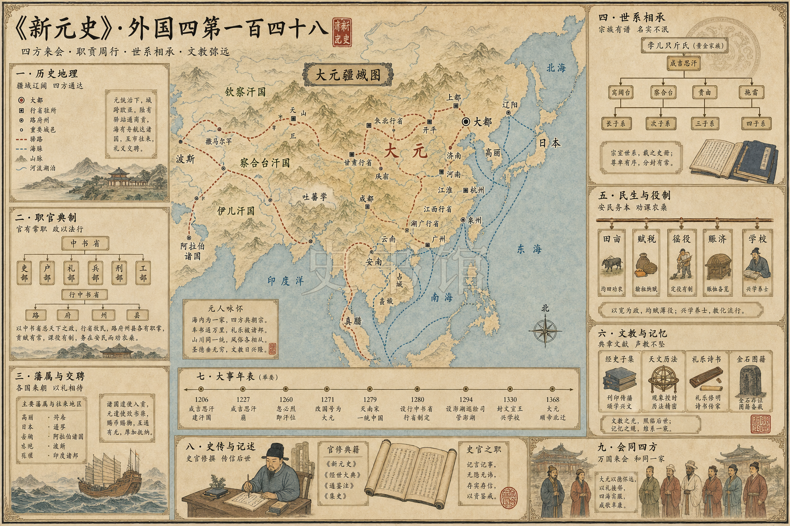 《新元史》列传 外国四第一百四十八章节配图