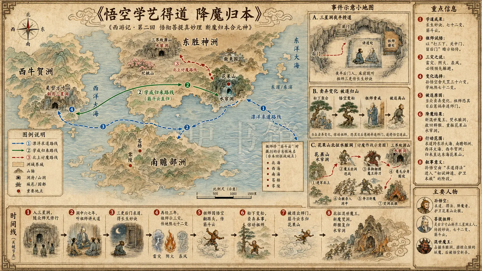 《西游记》正文 第二回悟彻菩提真妙理断魔归本合元神章节配图