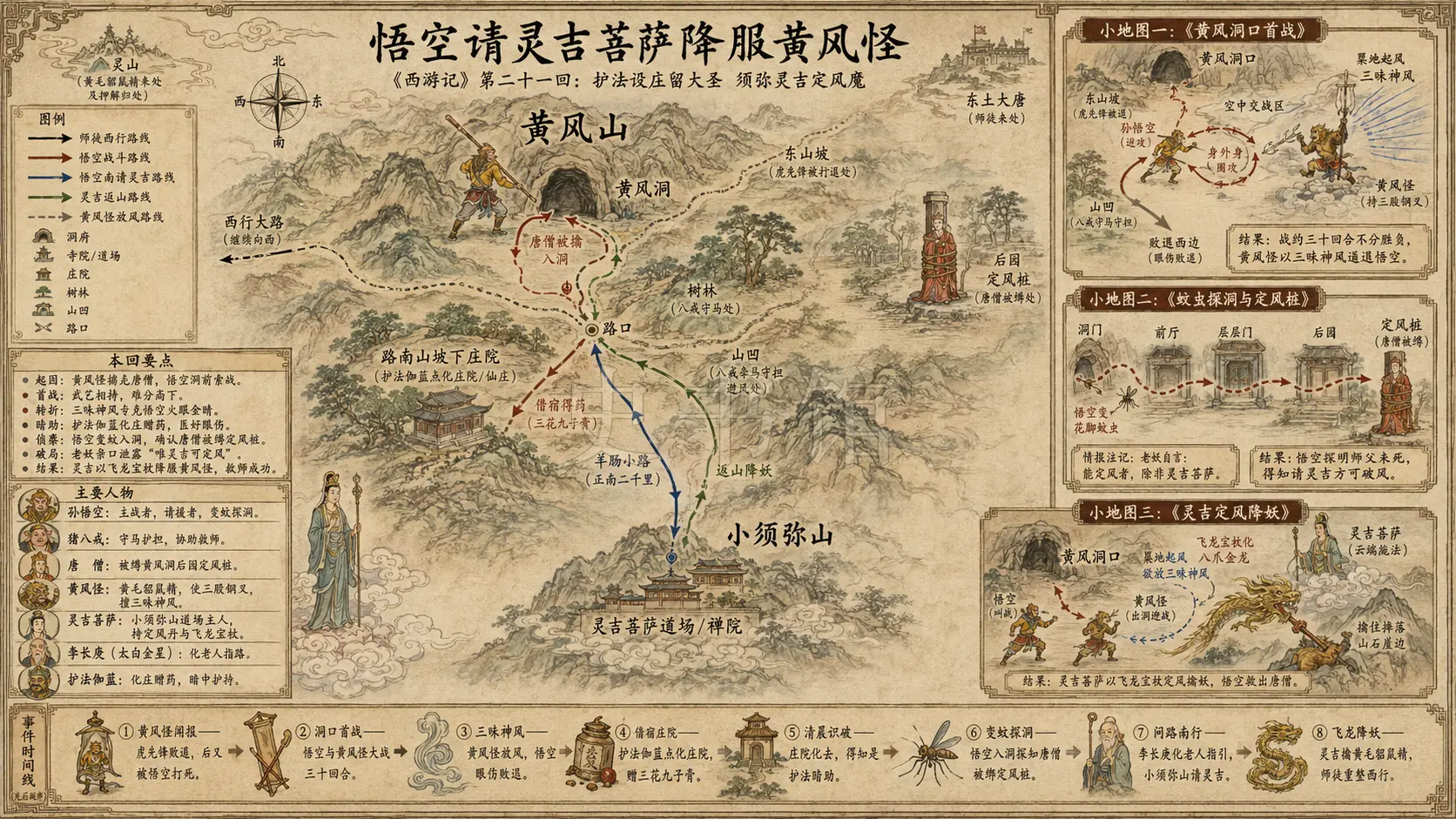 《西游记》正文 第二十一回护法设庄留大圣须弥灵吉定风魔章节配图