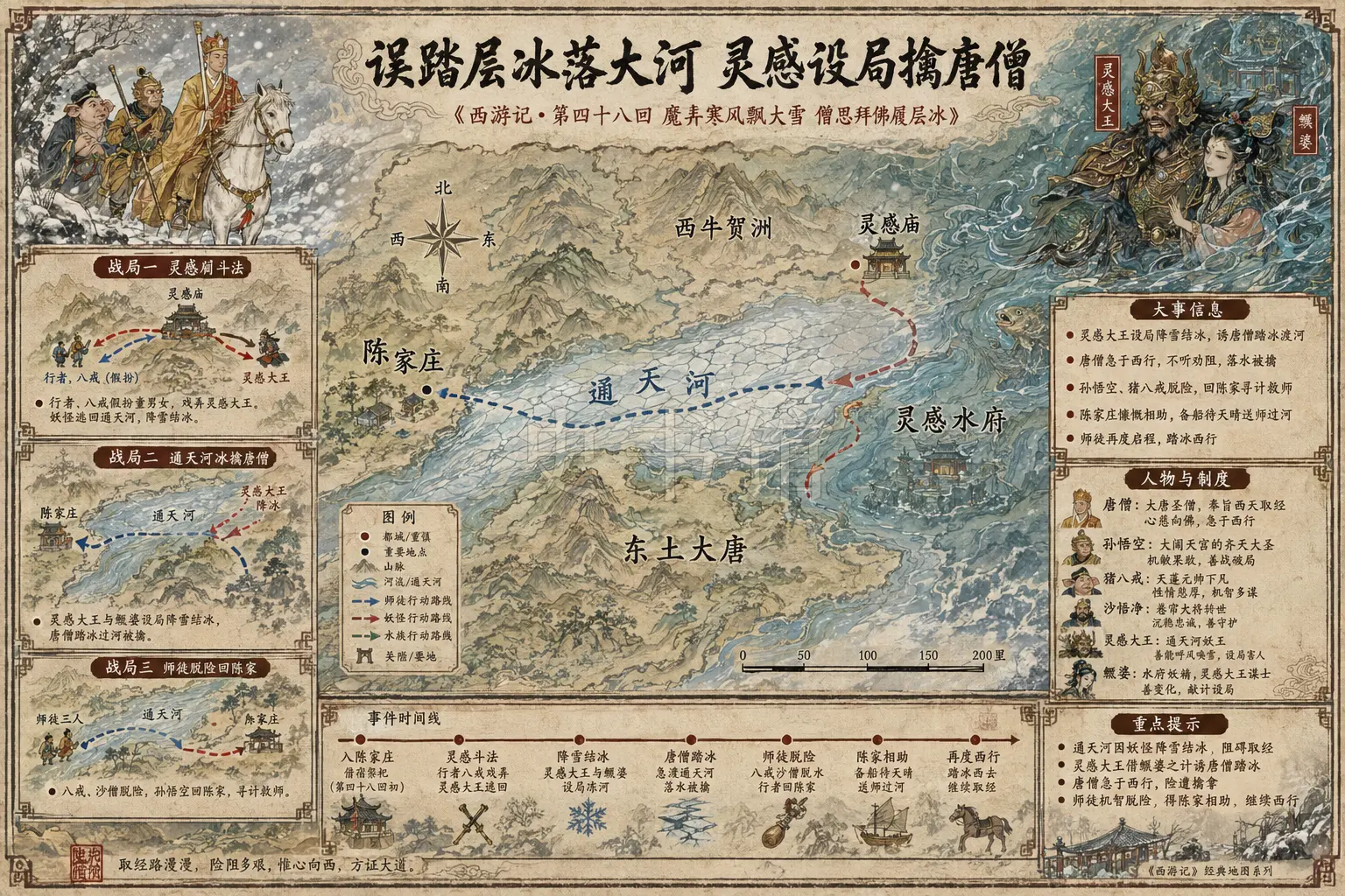 《西游记》正文 第四十八回魔弄寒风飘大雪僧思拜佛履层冰章节配图