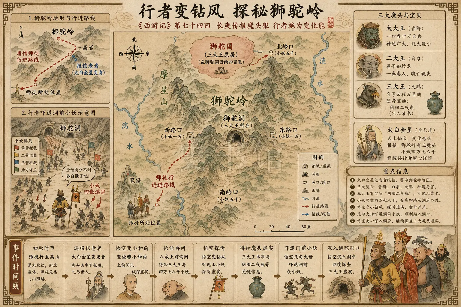 《西游记》正文 第七十四回长庚传报魔头狠行者施为变化能章节配图