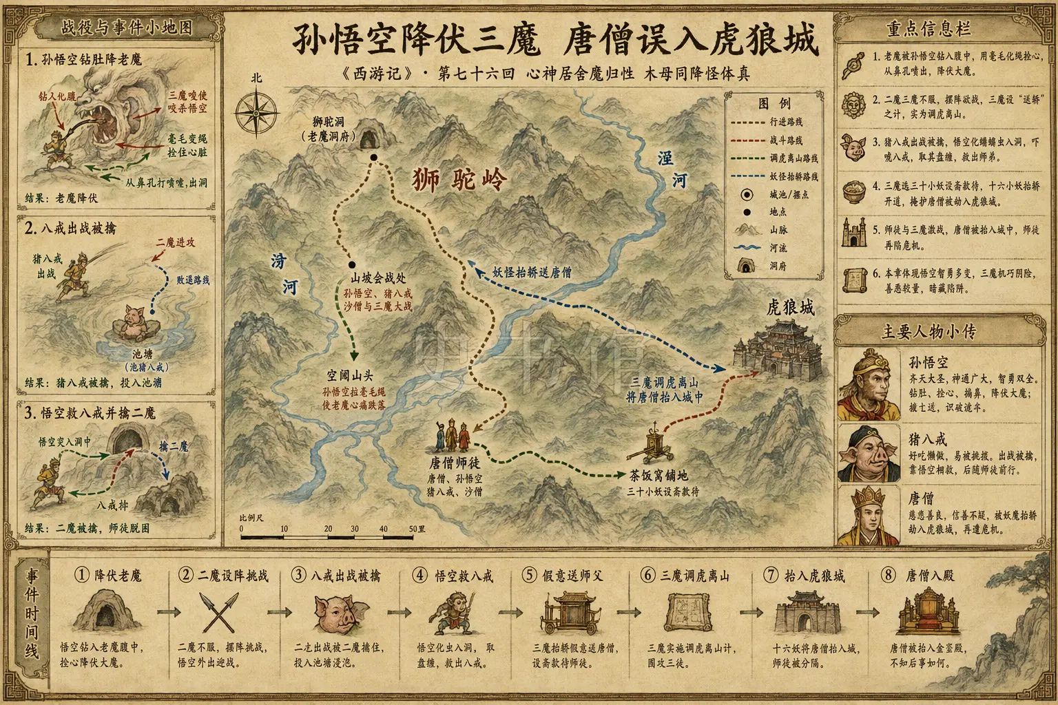 《西游记》正文 第七十六回心神居舍魔归性木母同降怪体真章节配图
