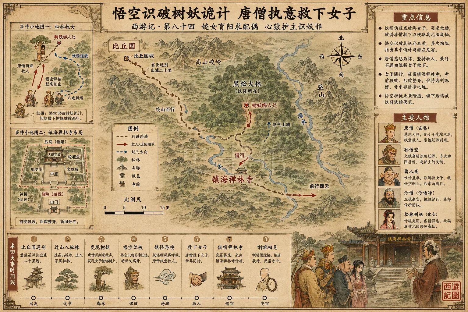 《西游记》正文 第八十回姹女育阳求配偶心猿护主识妖邪章节配图