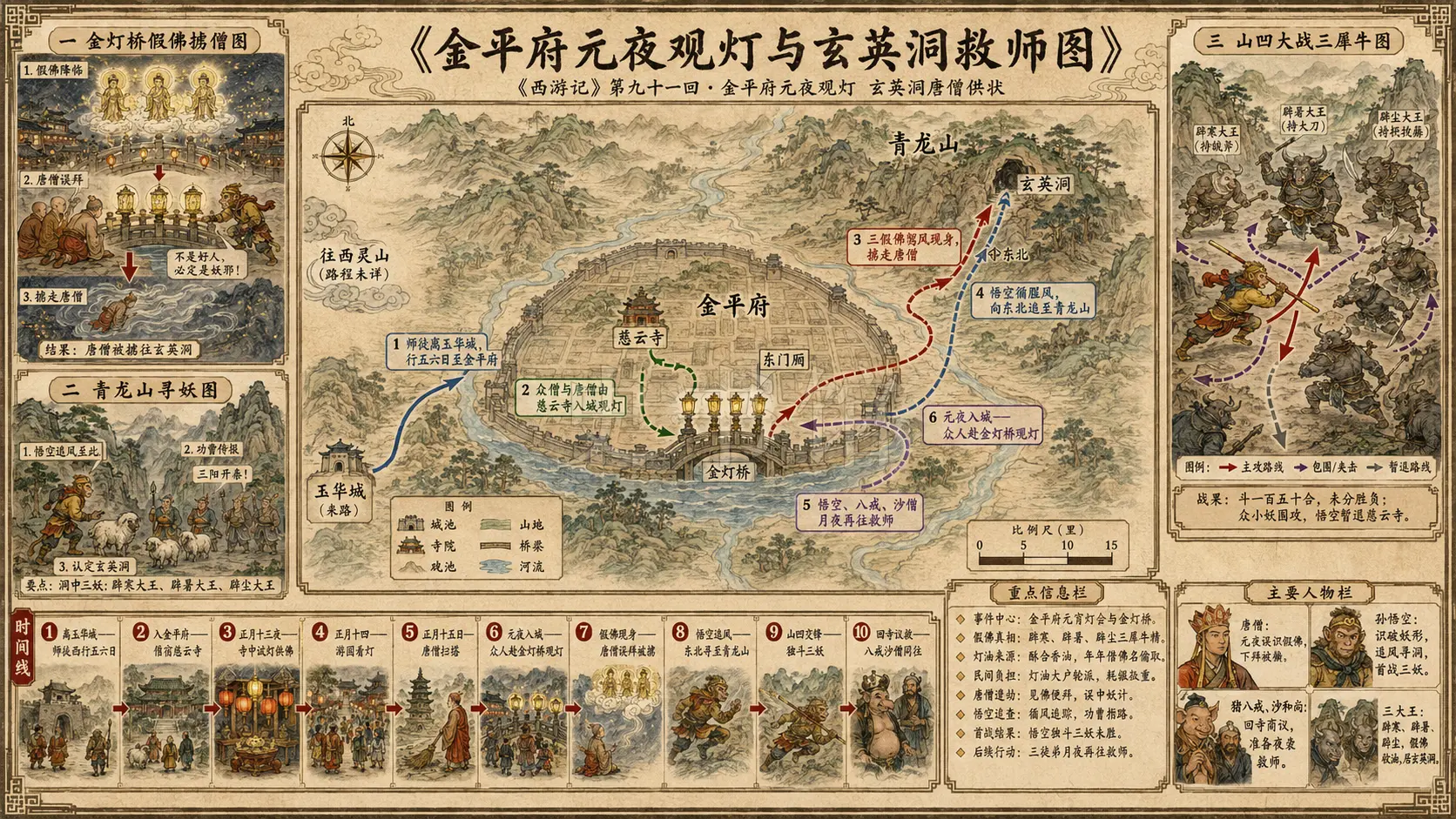 《西游记》正文 第九十一回金平府元夜观灯玄英洞唐僧供状章节配图