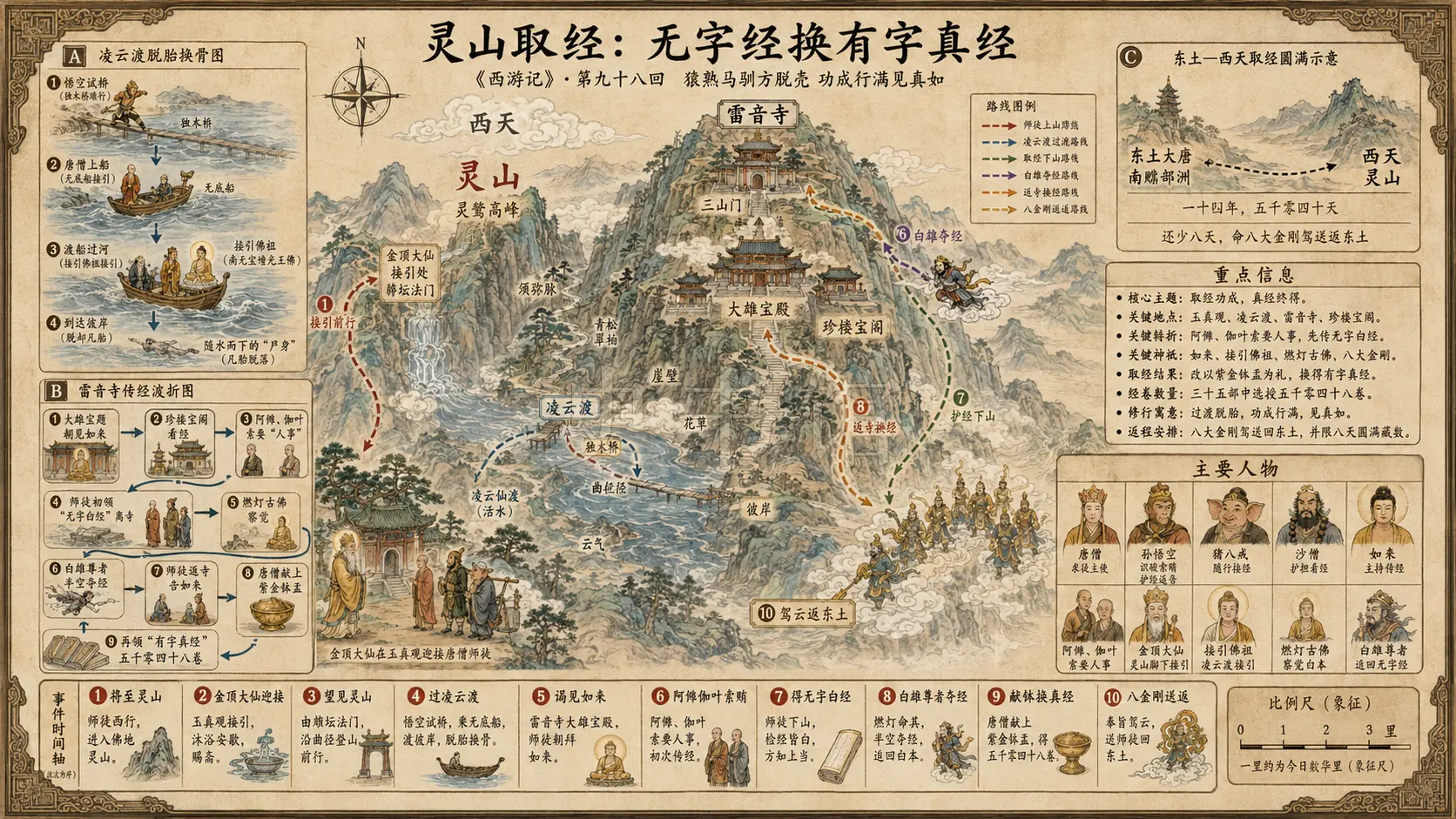 《西游记》正文 第九十八回猿熟马驯方脱壳功成行满见真如章节配图