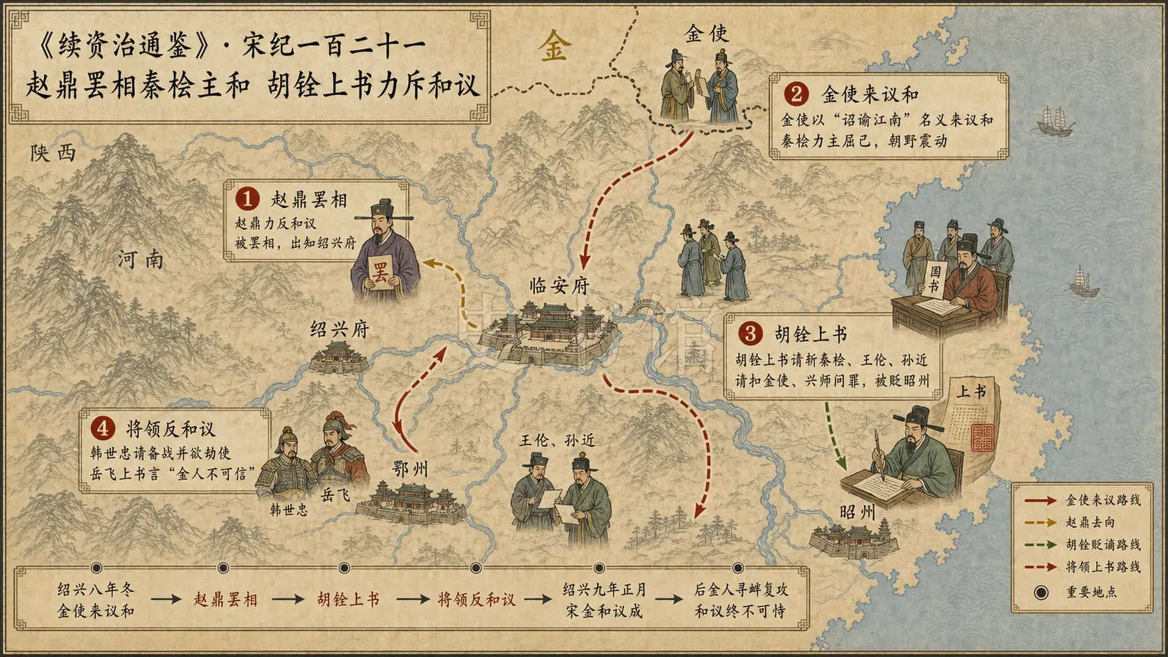 《续资治通鉴》宋纪 宋纪一百二十一章节配图