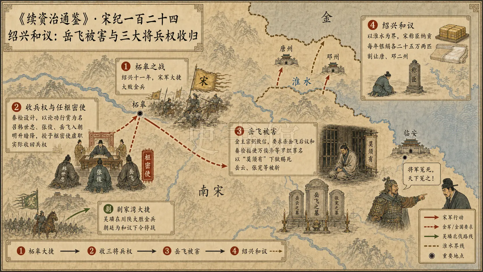 《续资治通鉴》宋纪 宋纪一百二十四章节配图