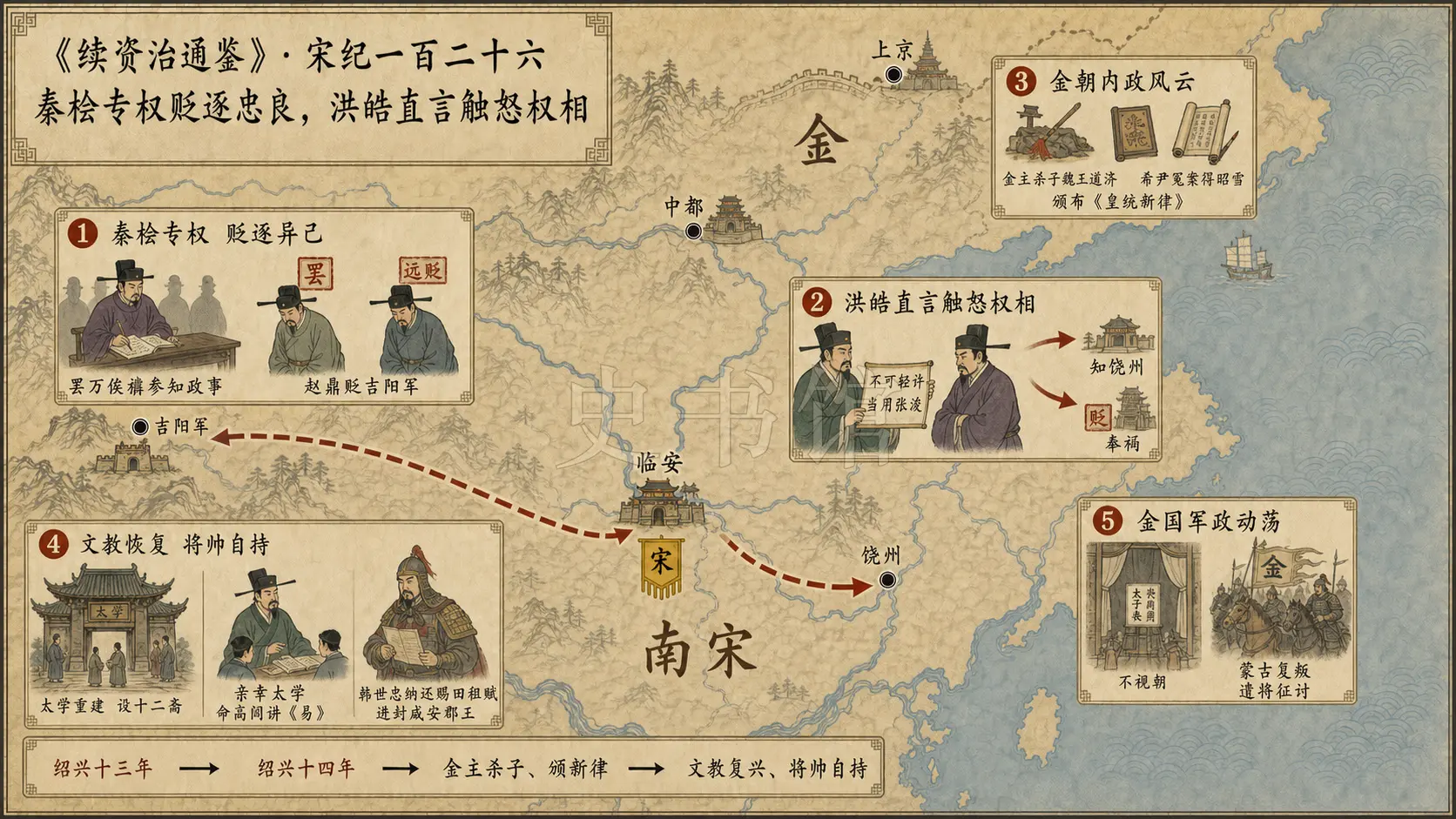 《续资治通鉴》宋纪 宋纪一百二十六章节配图