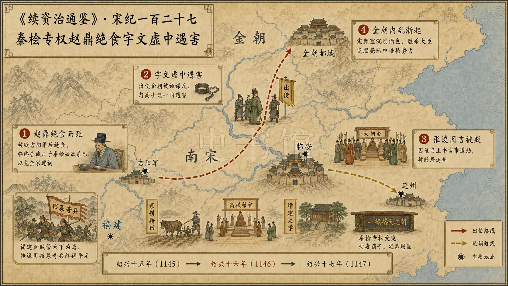 《续资治通鉴》宋纪 宋纪一百二十七章节配图