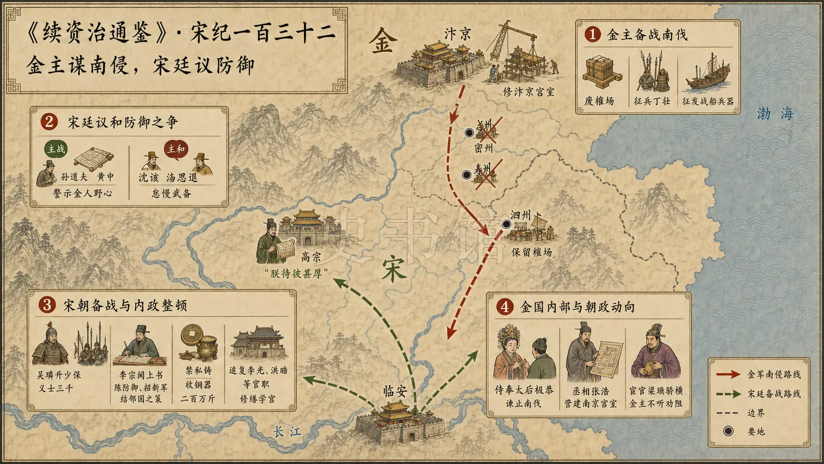 《续资治通鉴》宋纪 宋纪一百三十二章节配图