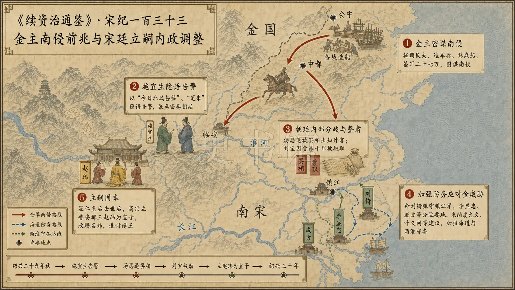 《续资治通鉴》宋纪 宋纪一百三十三章节配图
