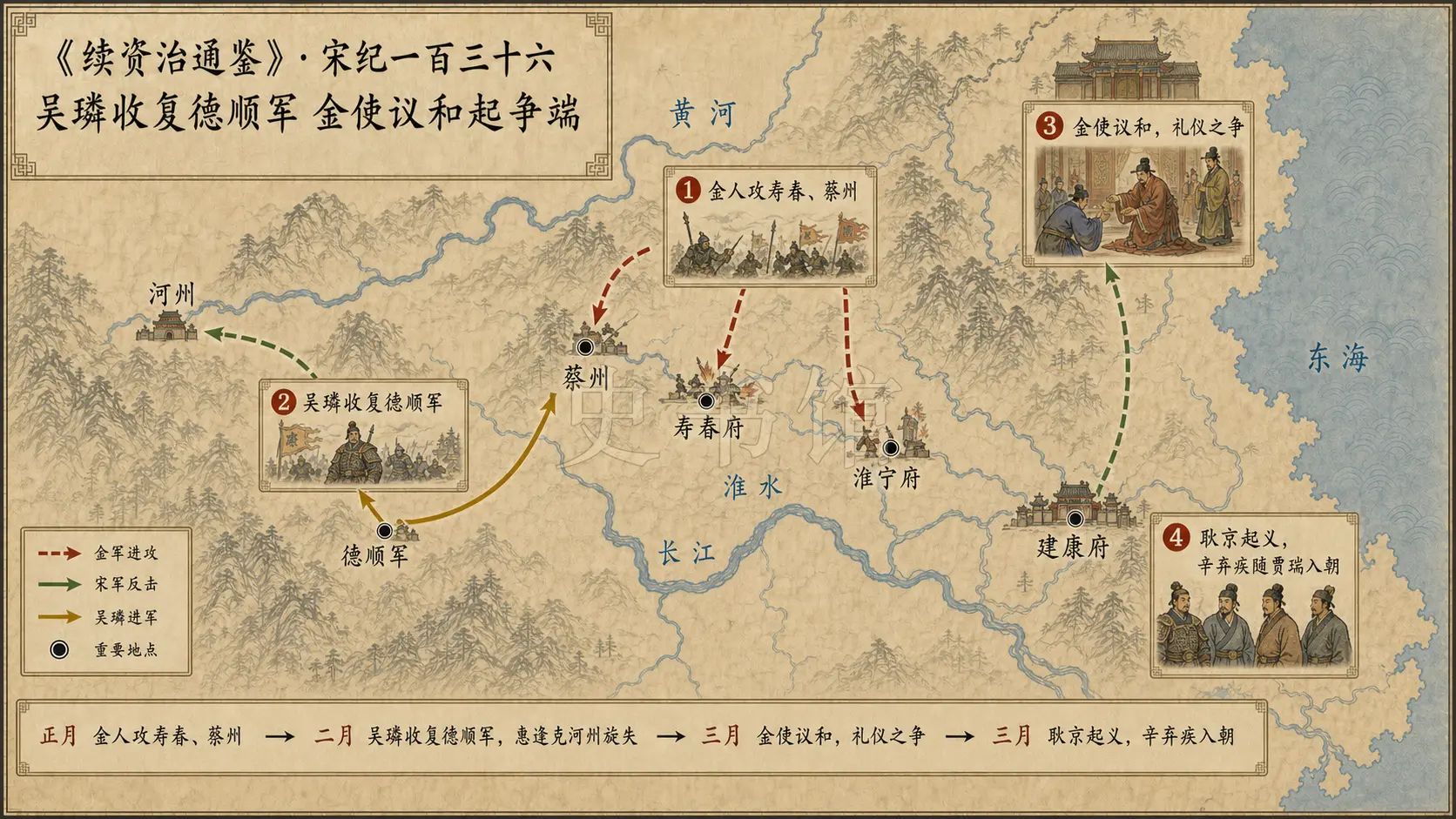 《续资治通鉴》宋纪 宋纪一百三十六章节配图
