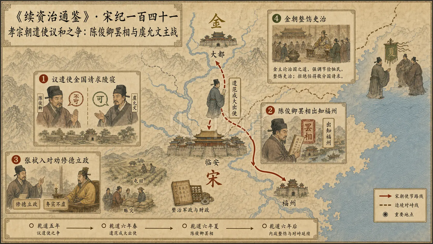 《续资治通鉴》宋纪 宋纪一百四十一章节配图