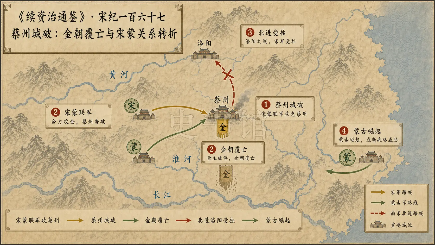 《续资治通鉴》宋纪 宋纪一百六十七章节配图