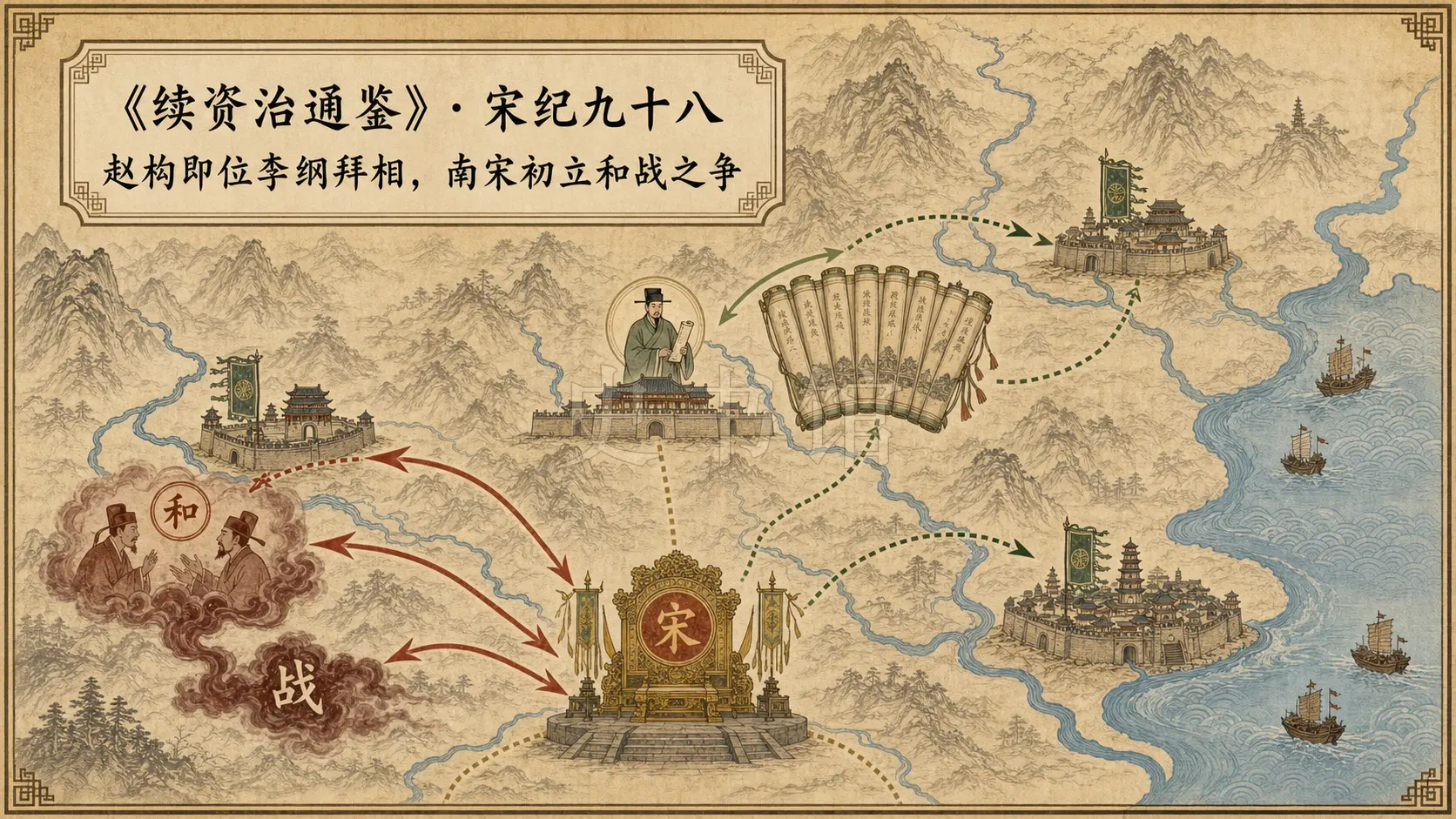 《续资治通鉴》宋纪 宋纪九十八章节配图