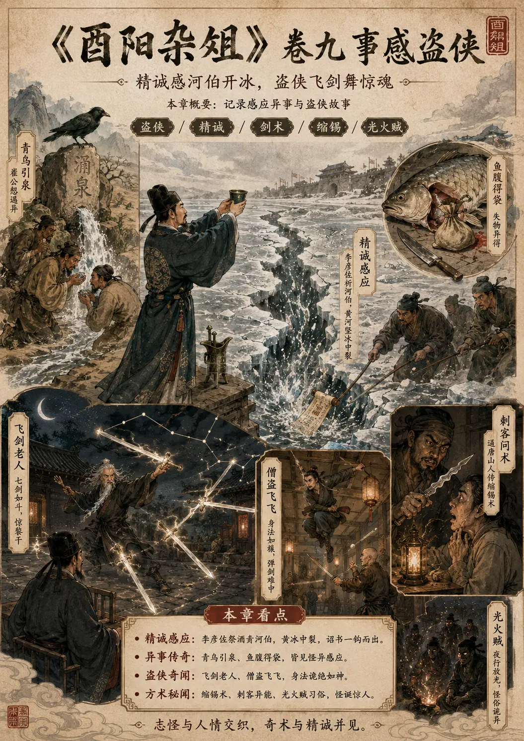 《酉阳杂俎》正文 卷九事感盗侠章节配图