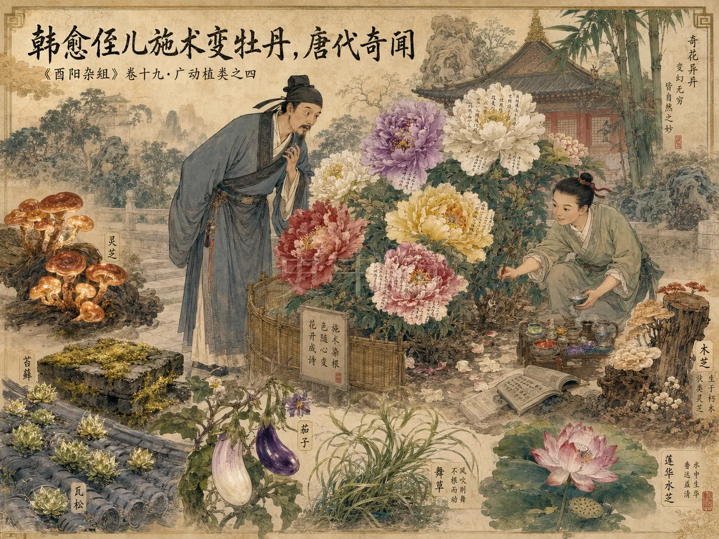 《酉阳杂俎》正文 卷十九广动植类之四章节配图