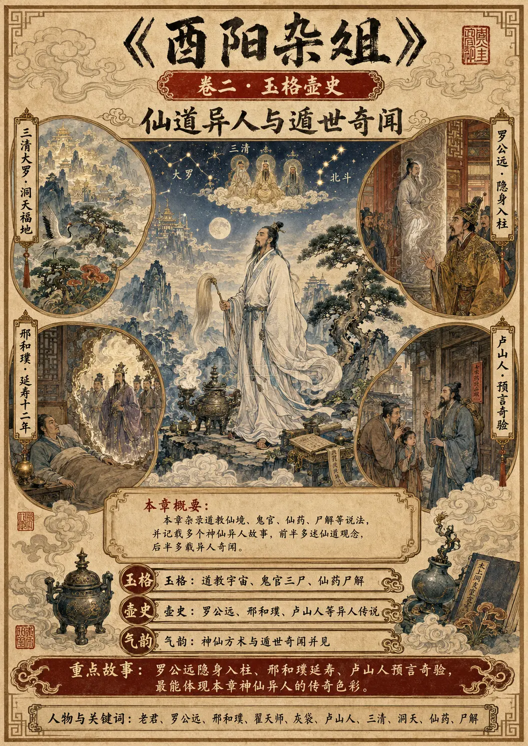 《酉阳杂俎》正文 卷二玉格壶史章节配图