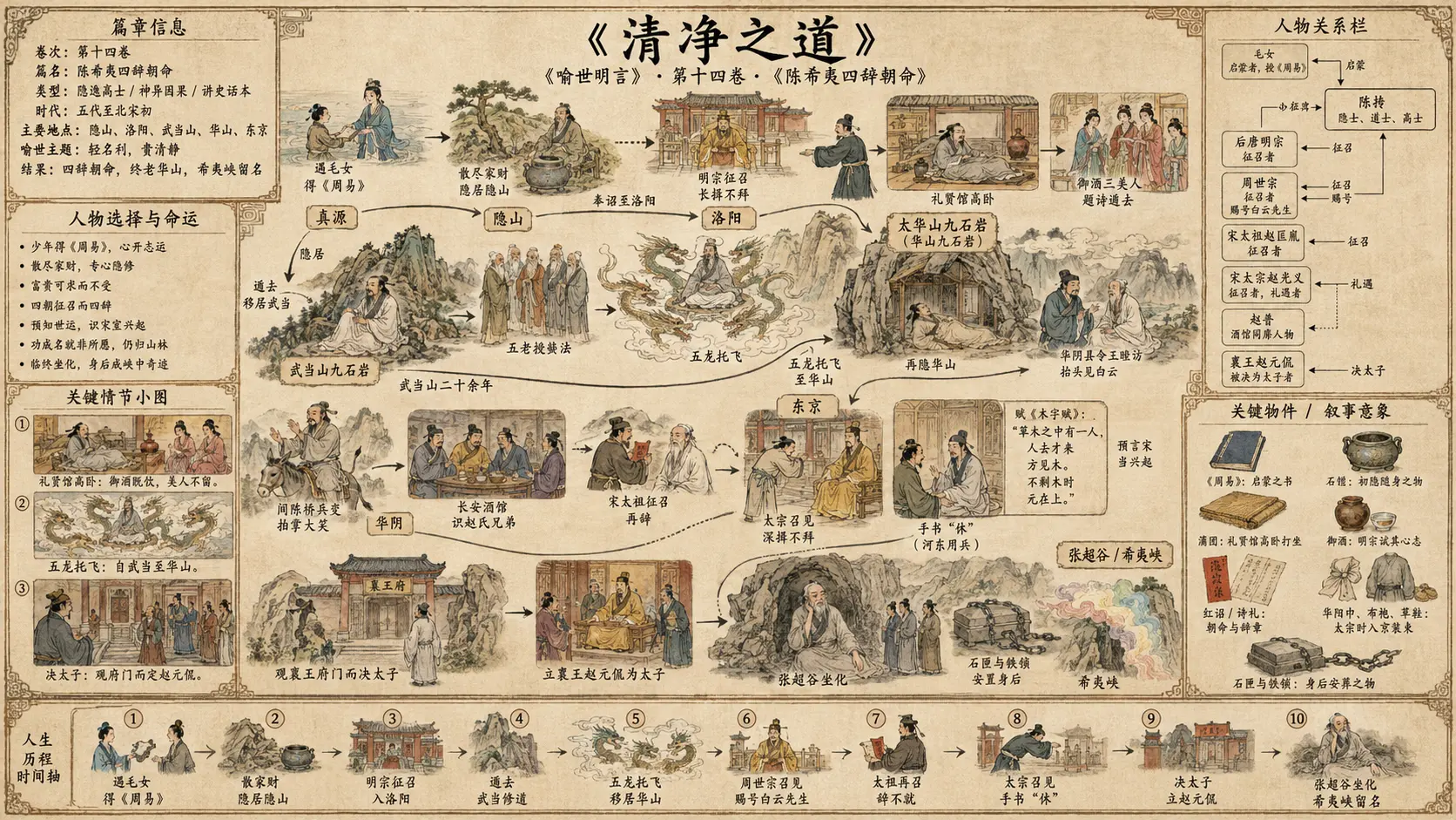 《喻世明言》正文 卷十四陈希夷四辞朝命章节配图