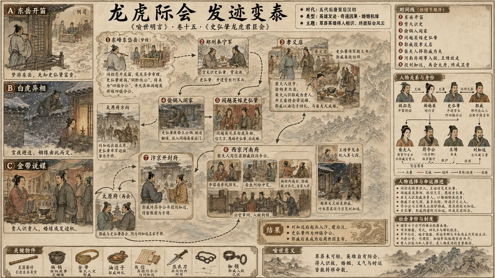 《喻世明言》正文 卷十五史弘肇龙虎君臣会章节配图