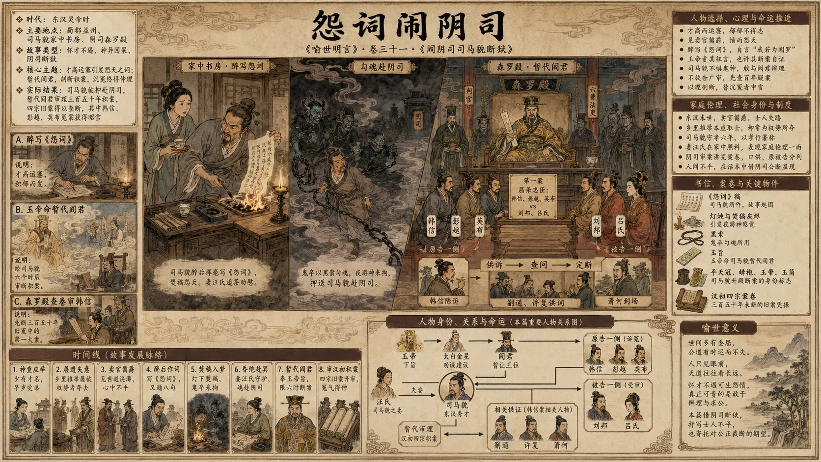 《喻世明言》正文 卷三十一闹阴司司马貌断狱章节配图