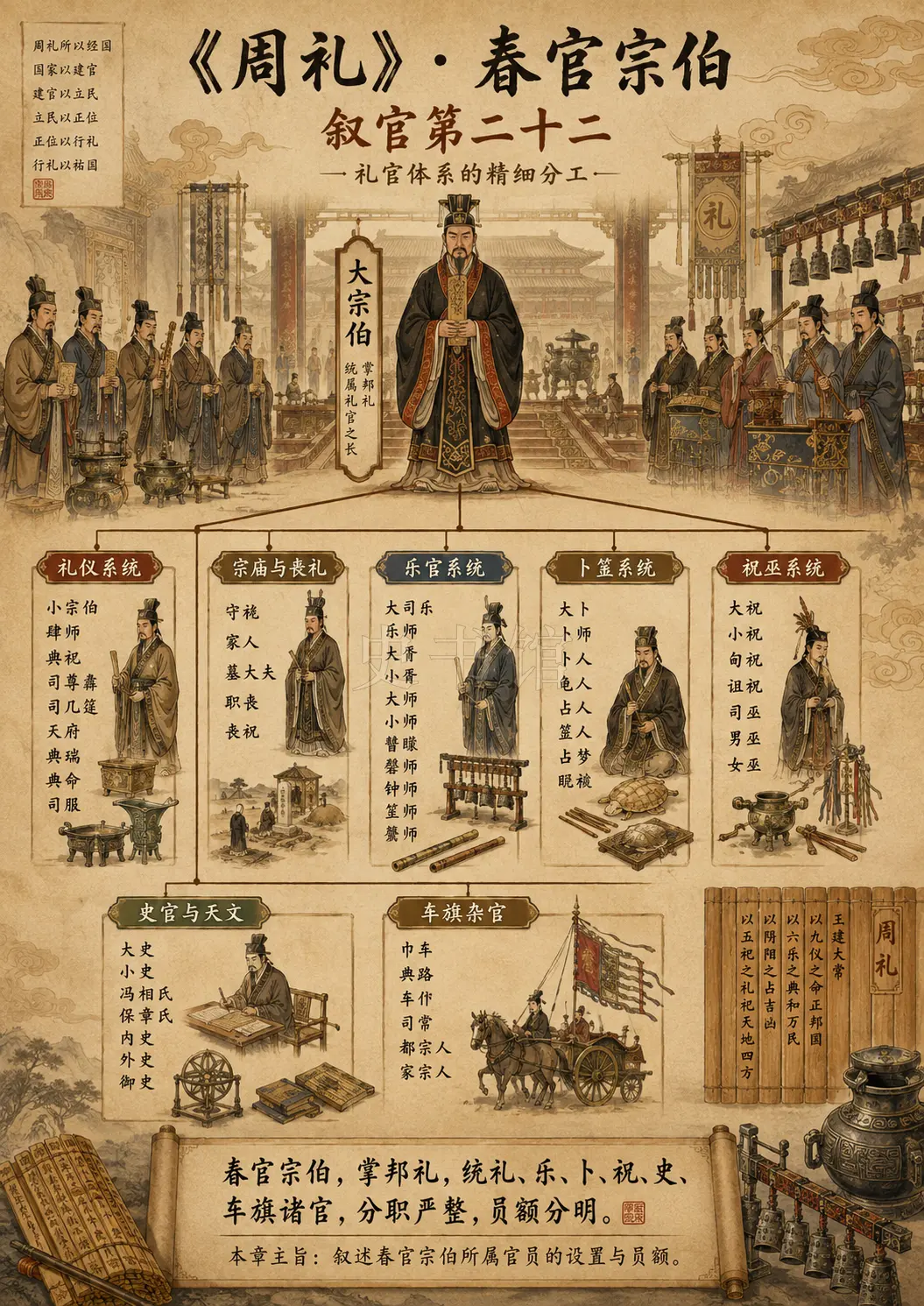 《周礼》春官宗伯 叙官第二十二章节配图