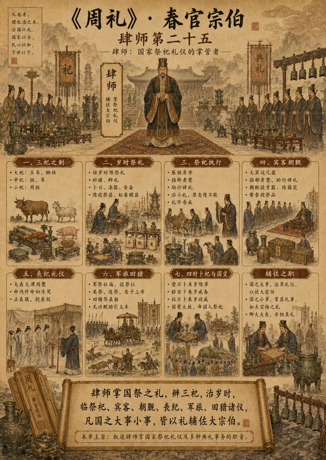 《周礼》春官宗伯 肆师第二十五章节配图