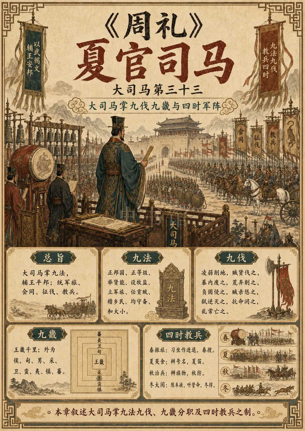 《周礼》夏官司马 大司马第三十三章节配图