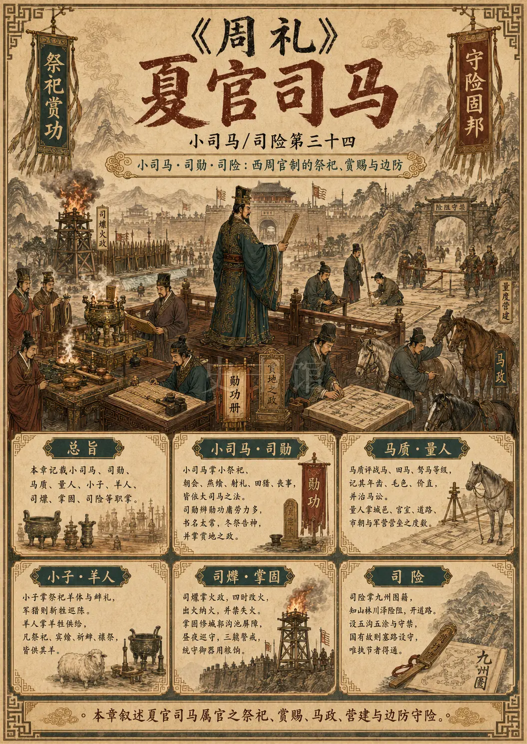 《周礼》夏官司马 小司马/司险第三十四章节配图