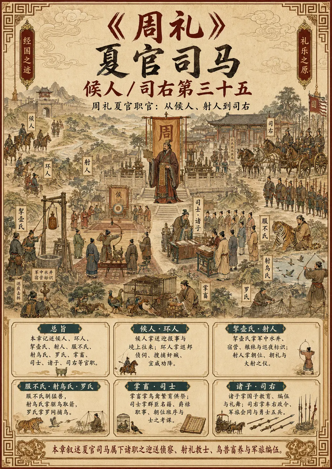 《周礼》夏官司马 候人/司右第三十五章节配图