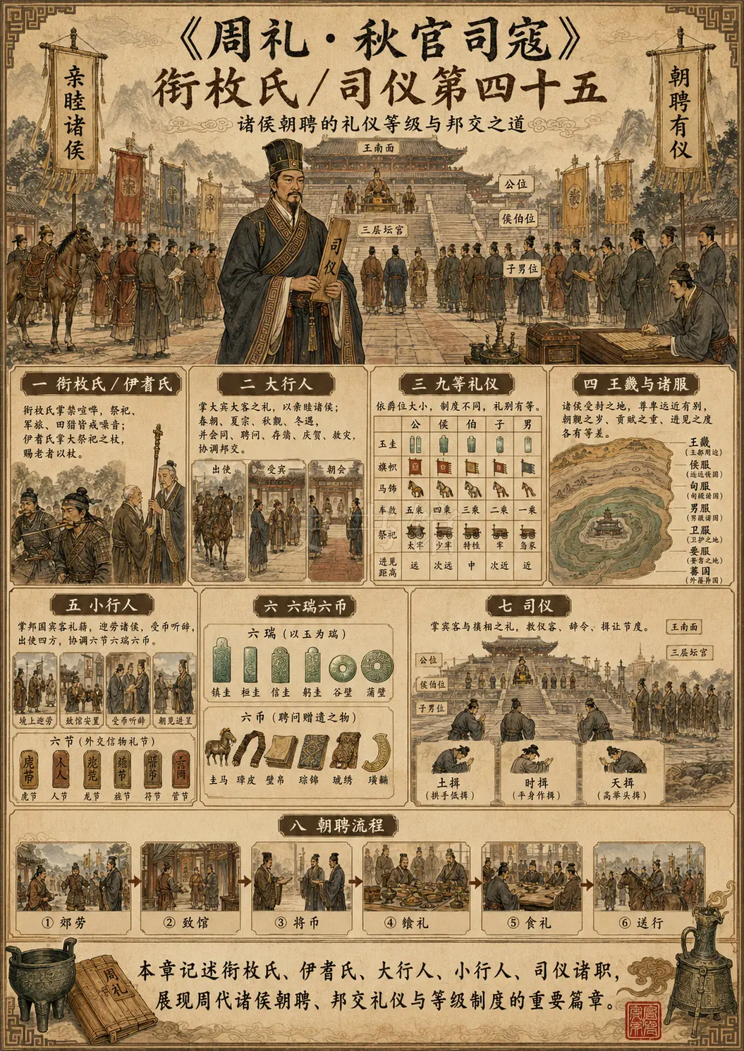 《周礼》秋官司寇 衔枚氏/司仪第四十五章节配图
